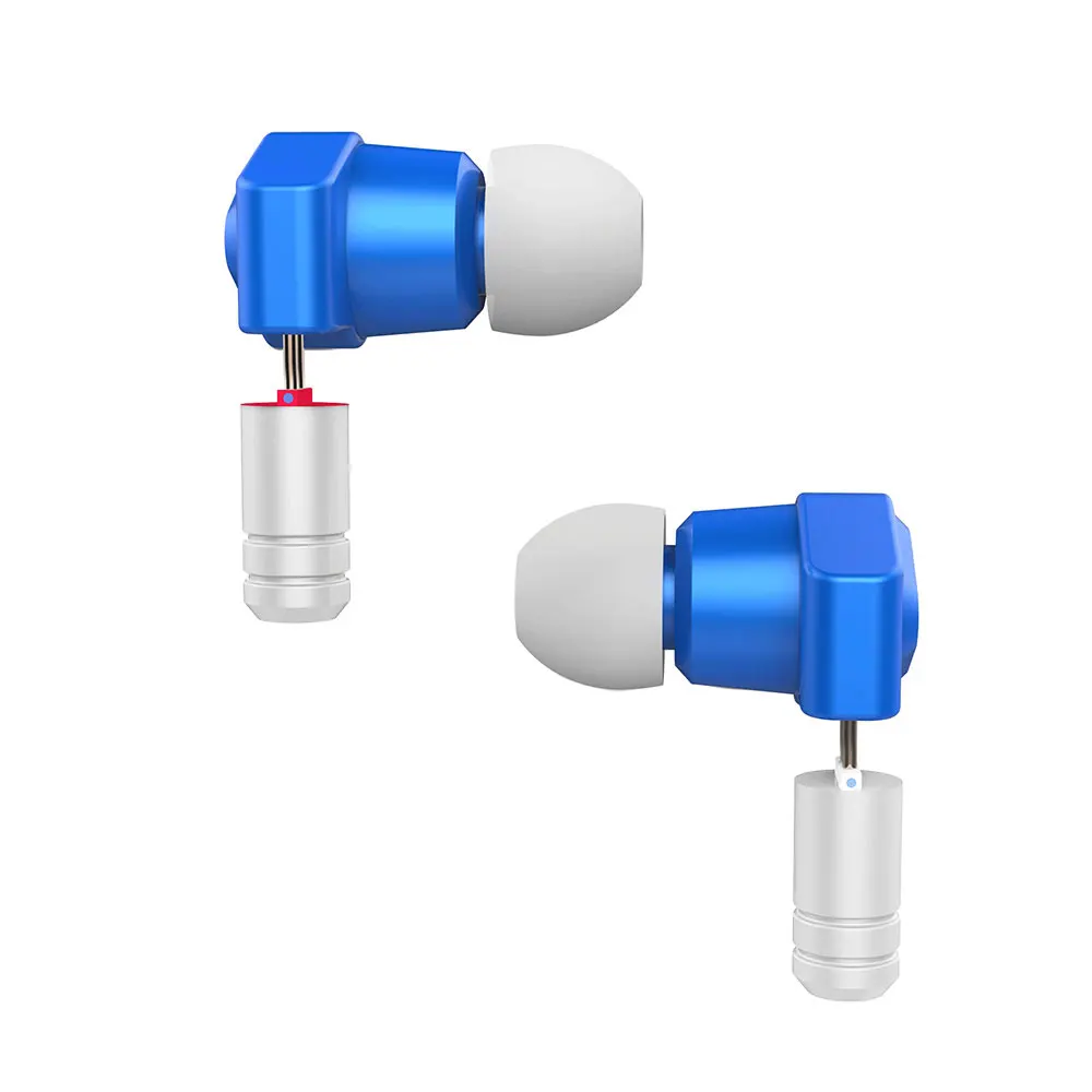 Yinyoo V6 2BA+ 1DD гибридные наушники в ухо ноулс BA драйвер HIFI DJ монитор наушники ушные наушники гарнитура с 2PIN съемный кабель V2 - Цвет: blue