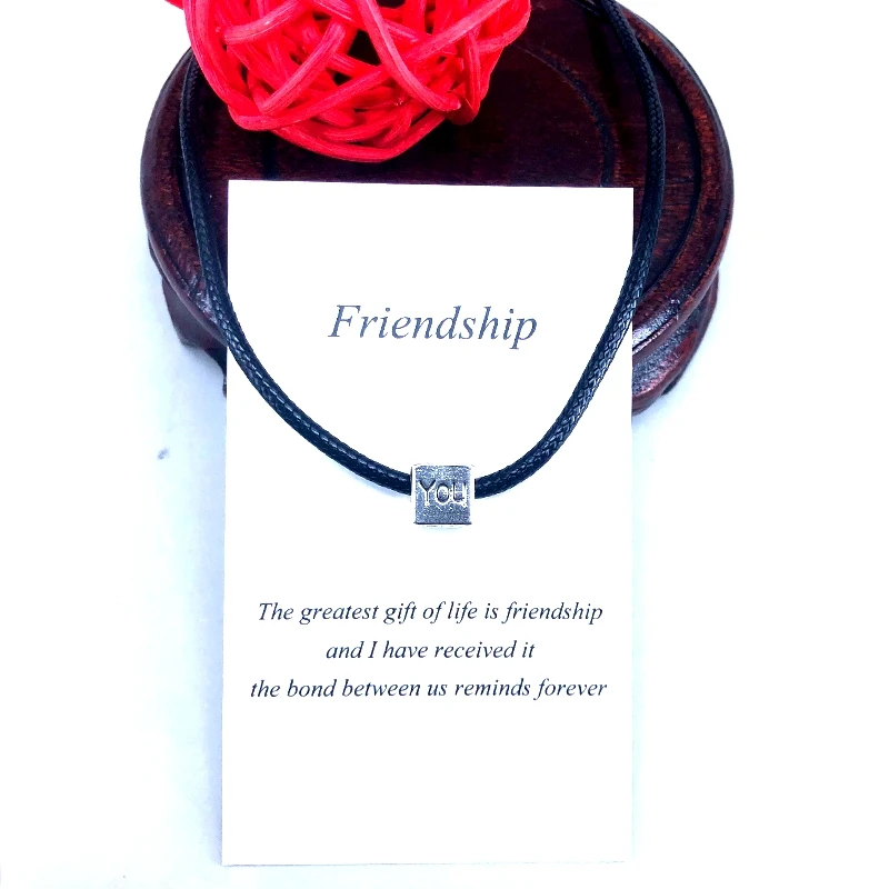 Новинка 2019 черное кожаное ожерелье-цепочка для женщин очаровательное