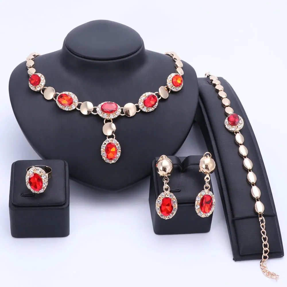 Комплект из колье серёг браслета кольца и кольца|women african|necklace earring bracelet ringnecklace