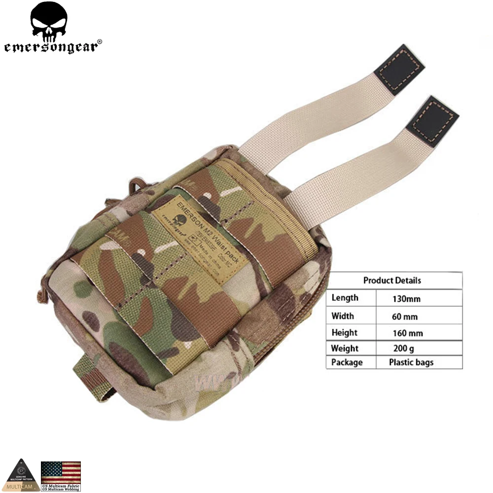 EMERSONGEAR M2 поясная сумка маленькая Легкая Сумка Molle Охотничьи аксессуары мультикам черный подсумок поясная сумка EM8339