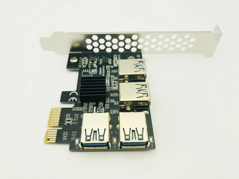 Новинка добавьте на карту PCIe 1 в 4 PCI express 16X слота переходную E 1X к внешнему e адаптер