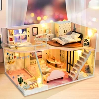 cutebee diy doll house wooden doll houses miniature dollhouse furniture kit toys for children christmas gift td30