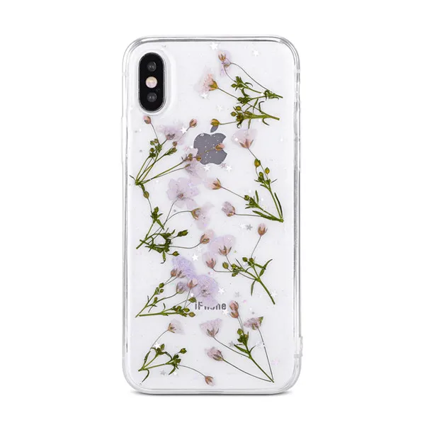 4 Qianliyao настоящие сушеные чехлы с цветочным принтом для IPhone X XS Max XR 6 6S 7 8 Plus 11 Pro Max чехол ручной работы мягкий свежий цветок чехол для телефона - Цвет: 4