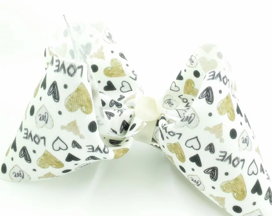 

70pcs DHL Free shipping Extra Large Hairbow Love Heart Ribbon