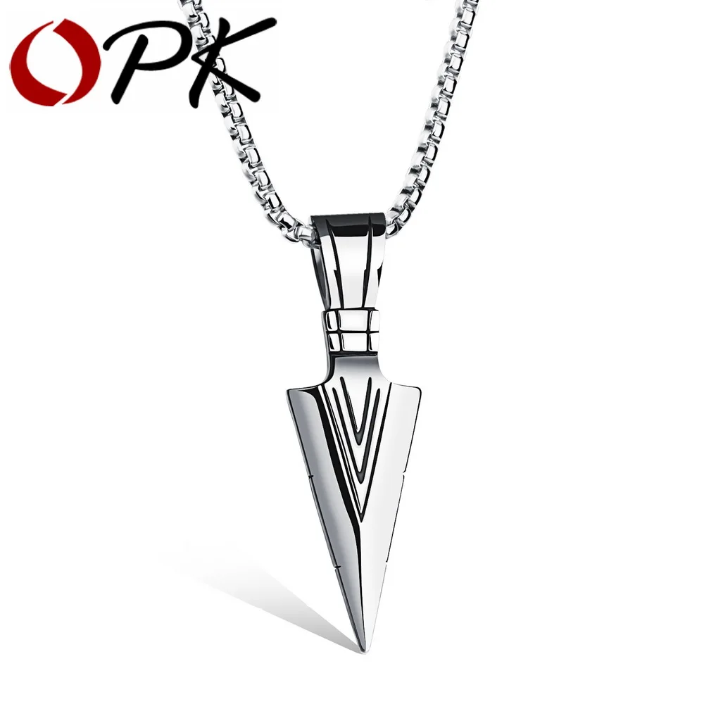 Модное мужское ожерелье с подвеской со стрелкой OPK цепочка звеньями в коробке