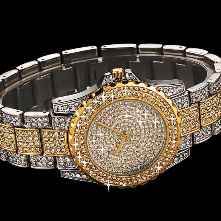 2018 Новый Для женщин горный хрусталь часы леди женское платье Diamond люксовый бренд