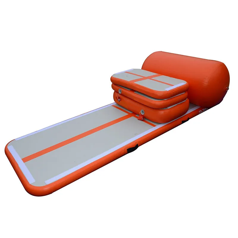 Дешевый надувной гимнастический коврик для TA набор (4 мата 1 рулон) оранжевый |