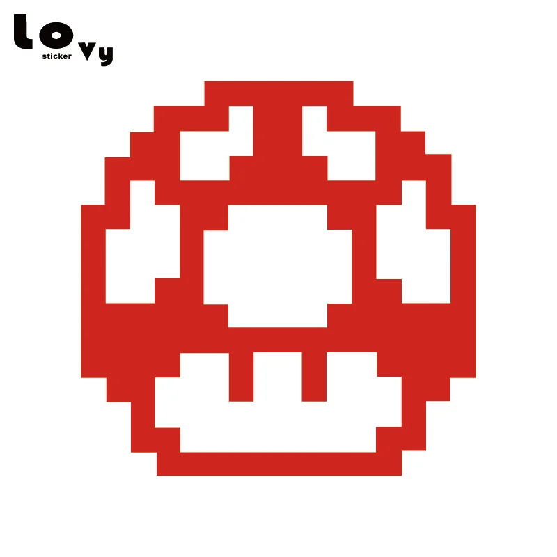 Mario 8 бит power Up гриб виниловая наклейка автомобиля мультфильм автомобиль для окно