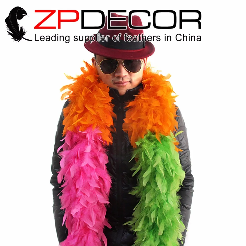 

ZPDECOR 150 г 10 ярдов/партия, ручная работа, высокое качество, Мягкая Радуга, смешанные цвета, отбеленные турецкие перья, Chandelle Boas, дешевые продажи
