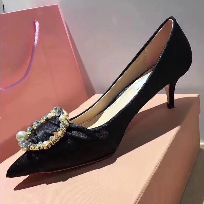 Пикантные женские летние туфли на высоком каблуке с жемчужинами; Sapatos Feminino; туфли-лодочки на шпильке; вечерние офисные женские туфли; Tacones Mujer