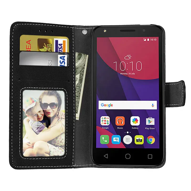 Чехол из искусственной кожи для Alcatel Idol 4 6055K чехол кошелек One Touch 6055 6055B книжка