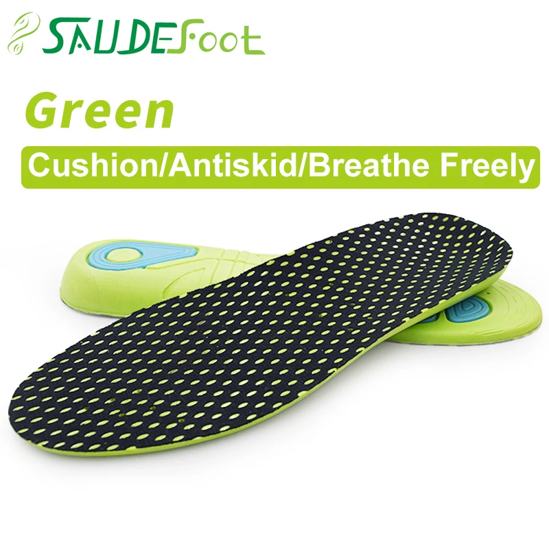 Sneaker Sports Shoe Insoles Gel PU Shoes Pad for Flat Feet Thickening Shock Absorption with Arch Orthopedic Design Insole | Обувь