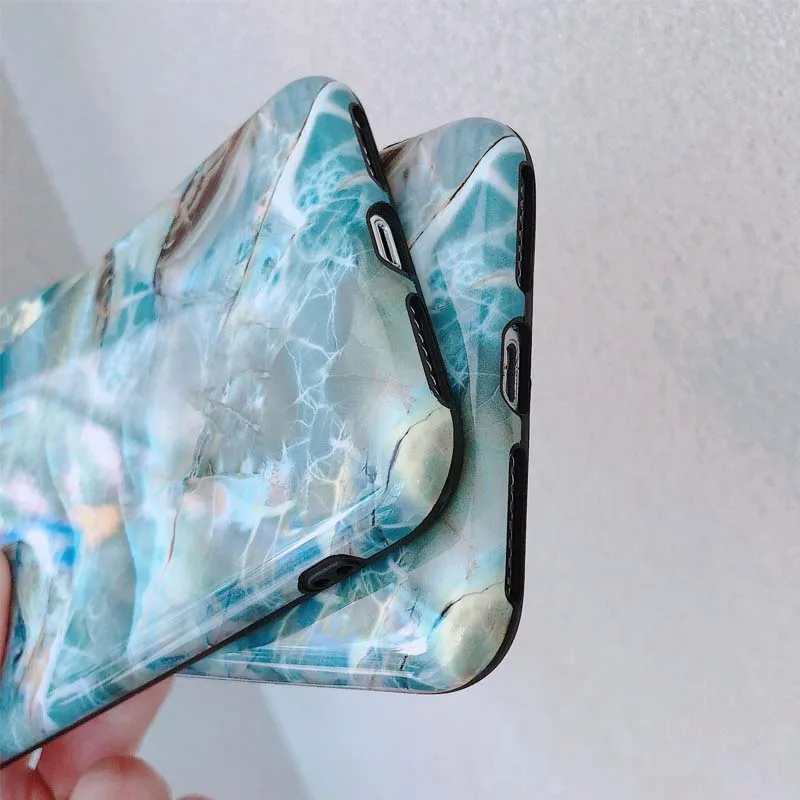 JIBAN Ins свежий зеленый Мрамор чехол для телефона Apple Iphone X XSMAX XR задняя крышка 6s 6 plus 7 8