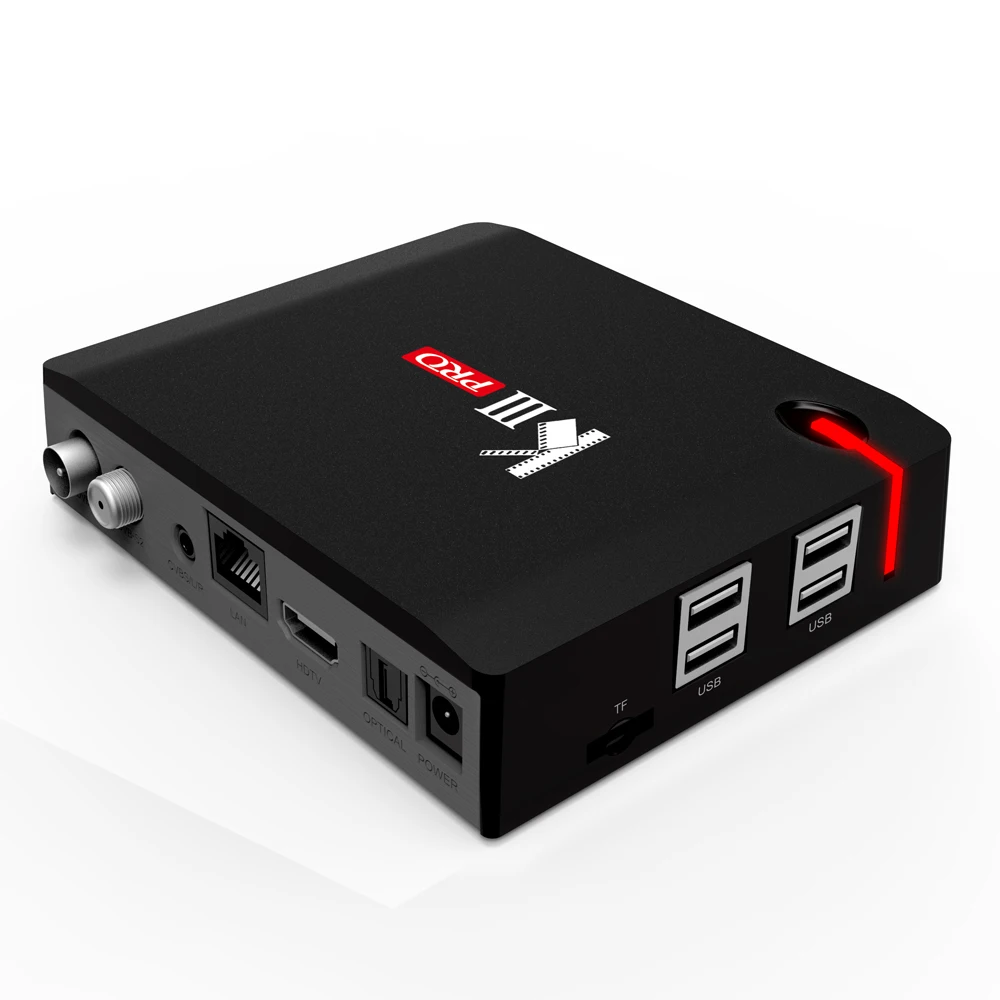 MECOOL KIII PRO 3g 16G DVB-S2 DVB-T2 DVB-C Android 7,1 Amlogic S912 Декодер каналов кабельного телевидения Поддержка 2,4G/5G WI-FI BT4.0 Clines NEWCAMD