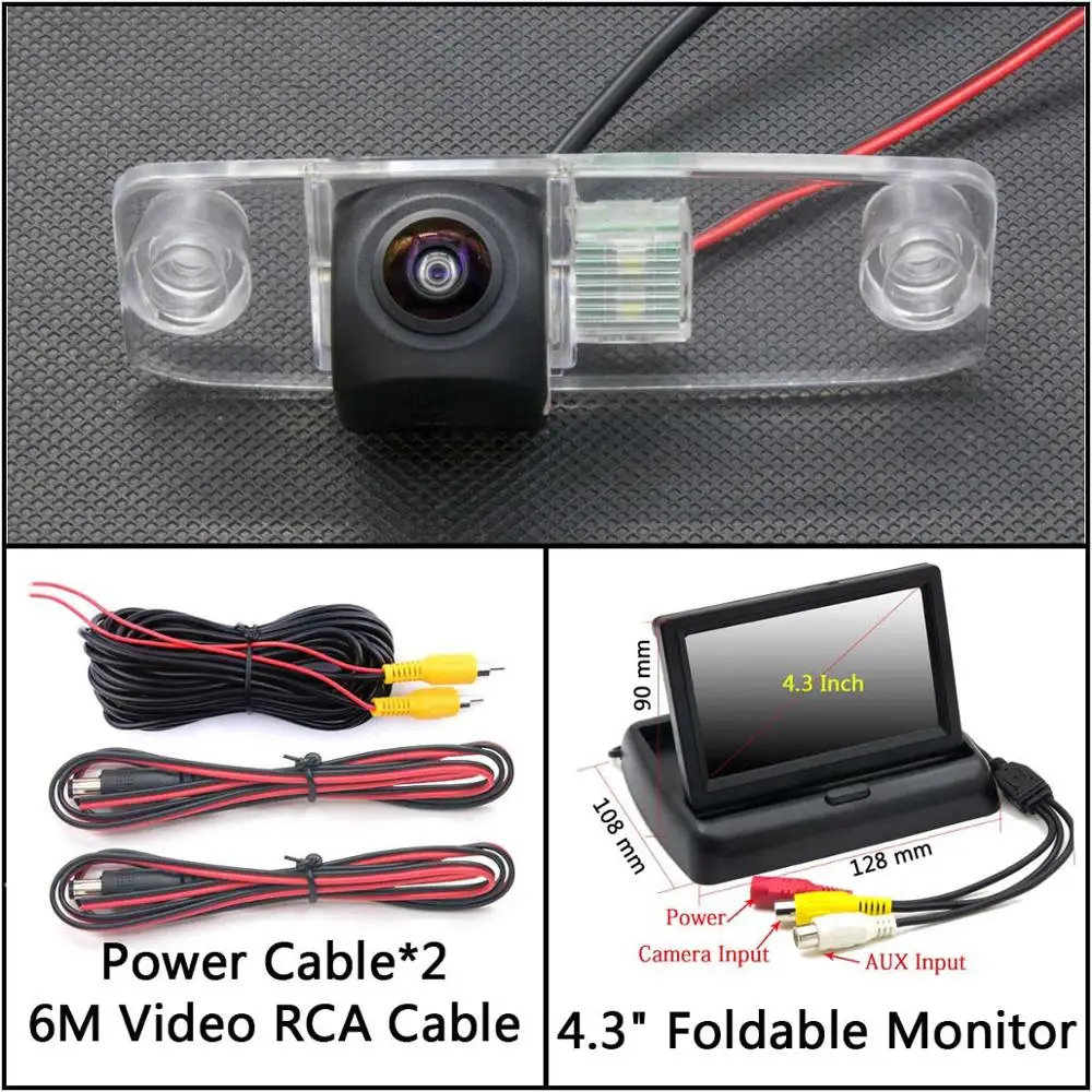 Cam N 4.3 inch Fold 175 градусов HD резервная камера заднего вида для KIA Ceed Carens Rondo Mohave Borrego автомобильный монитор парковки ночного видения - Название цвета: Cam N 4.3 inch Fold