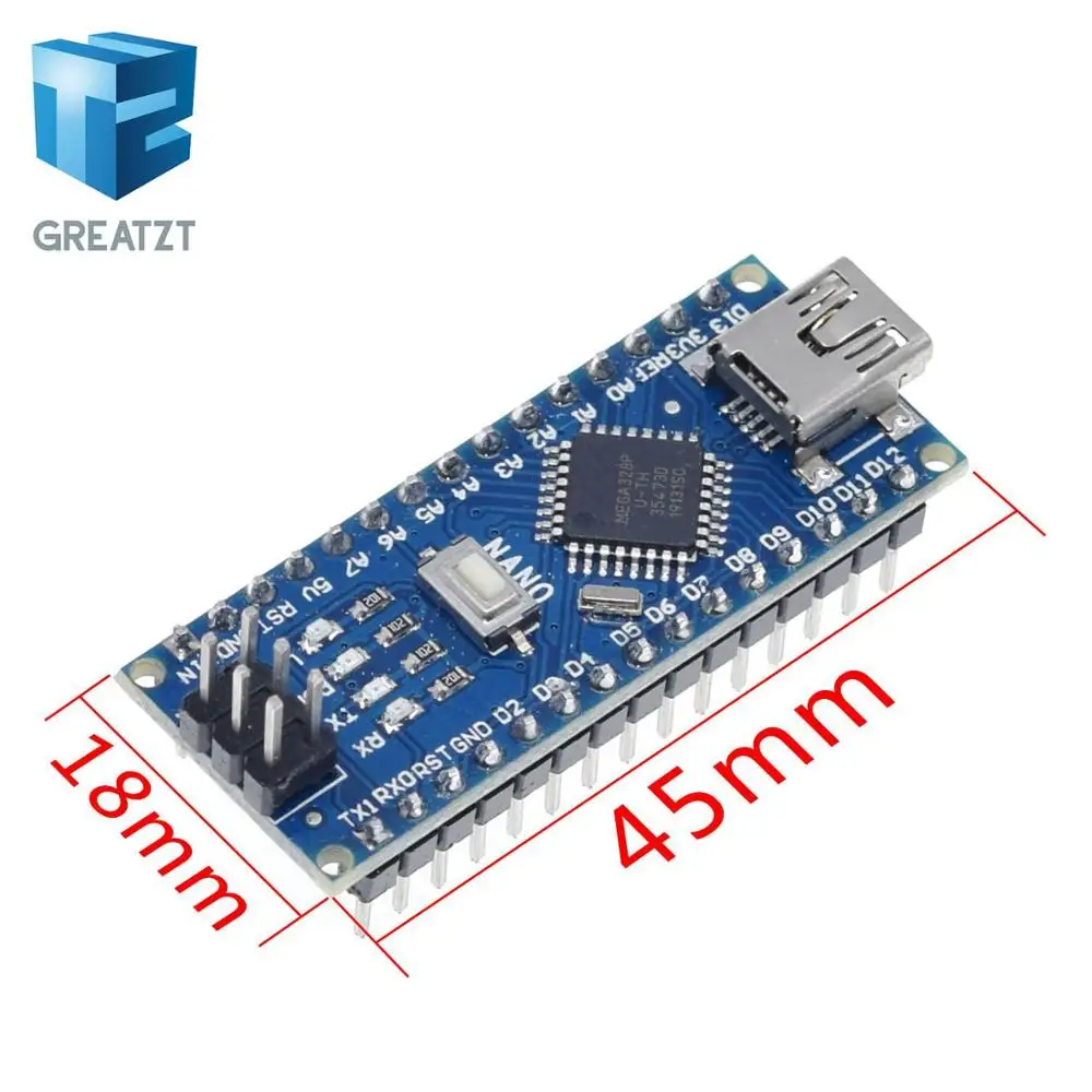 GREATZT NANO 3 0 контроллер совместим с arduino CH340 turno USB кабель ninguna V3.0 для Arduino|nano v3.0|usb mini