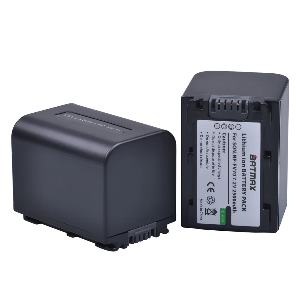 Batmax 2 Pcs NP-FV70 NP FV70 NPFV70 Camera Battery for Sony HDR-CX230 HDR-CX150E HDR-CX170 CX300 | Электроника