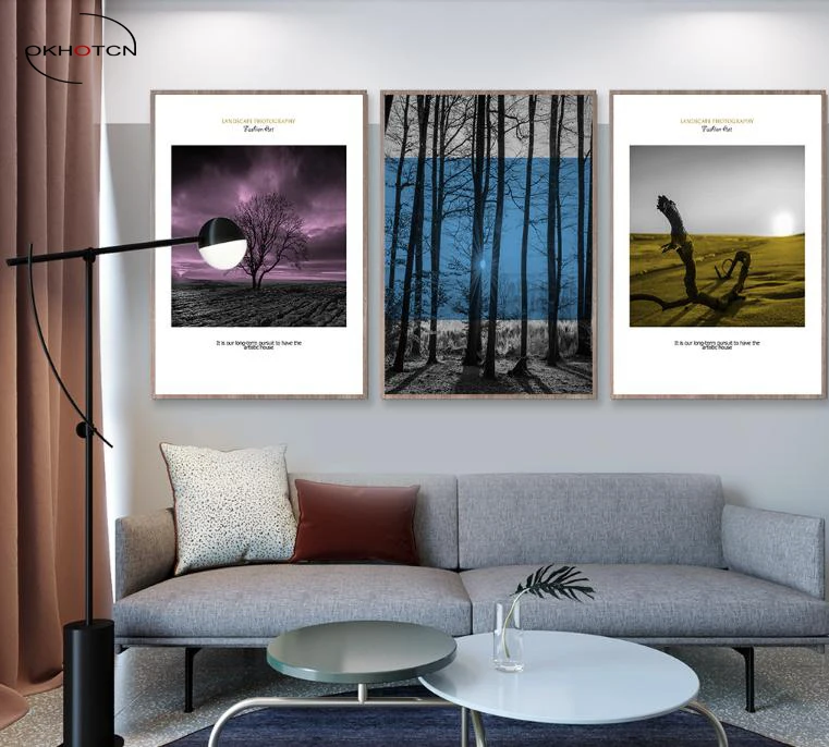 

Natural Scenery Forest Tree Landscape Painting Unframed Canvas Wall Art Living Room Decor Modern Prints Poster