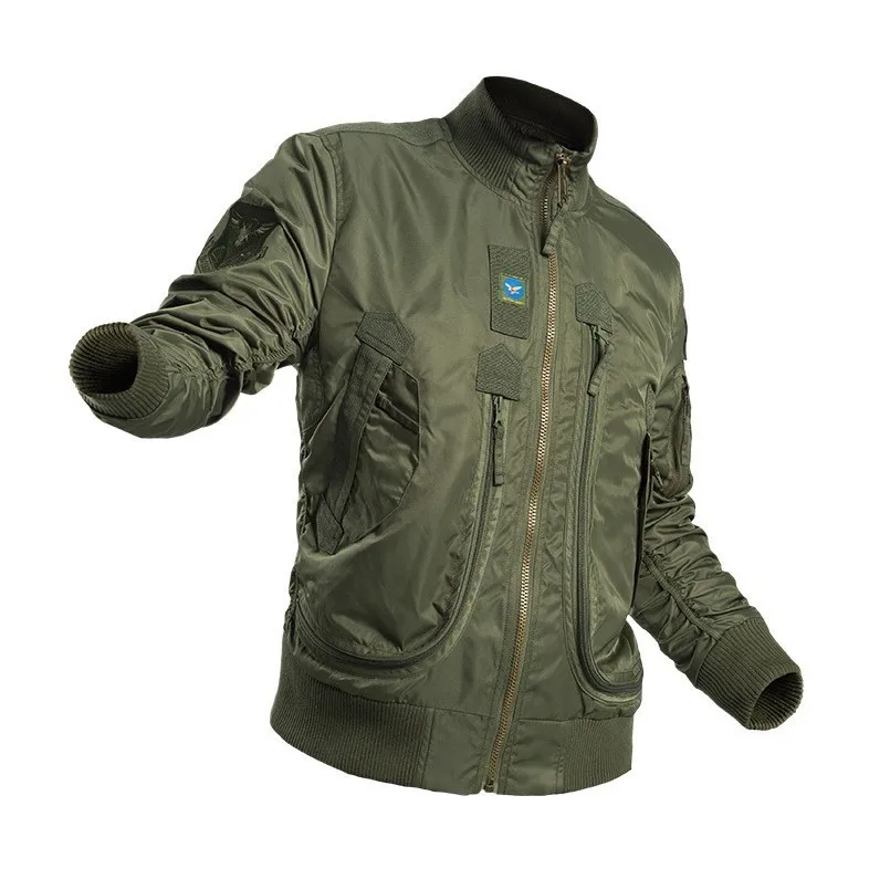 Мужская куртка пилот MA1 ветрозащитная теплая высокого качества в стиле милитари