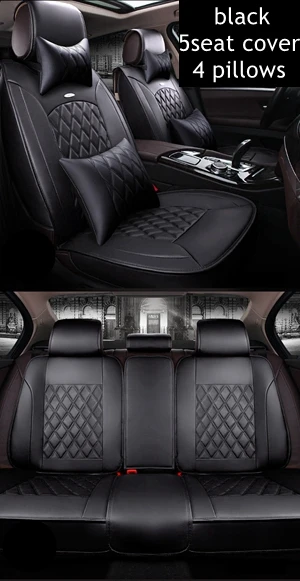 black luxury Набор чехлов для автомобильных сидений для Volkswagen polo golf 4 5 6 7 passat b5 b6 b7 b8 TIGUAN BORA MAGOTAN TIGUAN L CANDY SANTANA Sagitar Lavida - Название цвета: black luxury