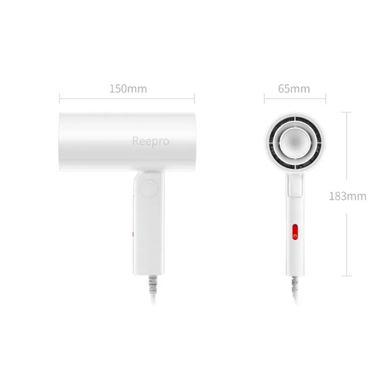 

Mini Hair Dryer Foldable Portable Negative Ion Electric Quick Dry Three-gear Adjustment Temperature Low Blow Dryer For Travel