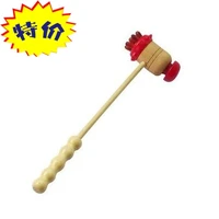 2pcs natural bamboo wooden fitness hammer 7 star massage hammer massage hammer multifunctional massage stick