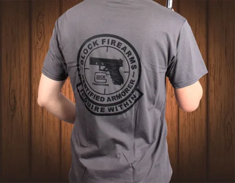 Новинка 2018, 100% хлопок, Мужская футболка с логотипом Glock, дышащая футболка для походов и кемпинга, S-2XL Размер