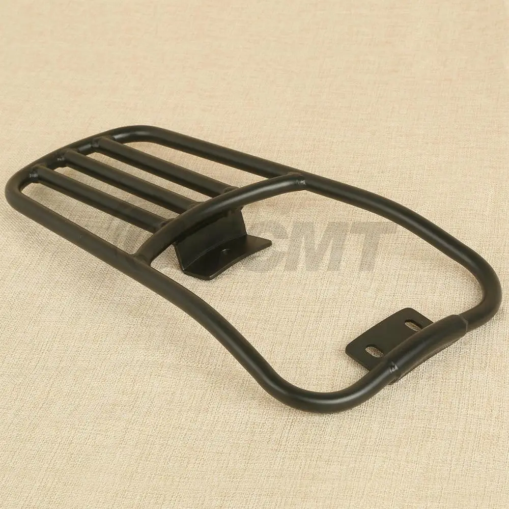 Черный/Хромированный багажный стеллаж для заднего крыла мотоцикла Harley Softail Fatboy