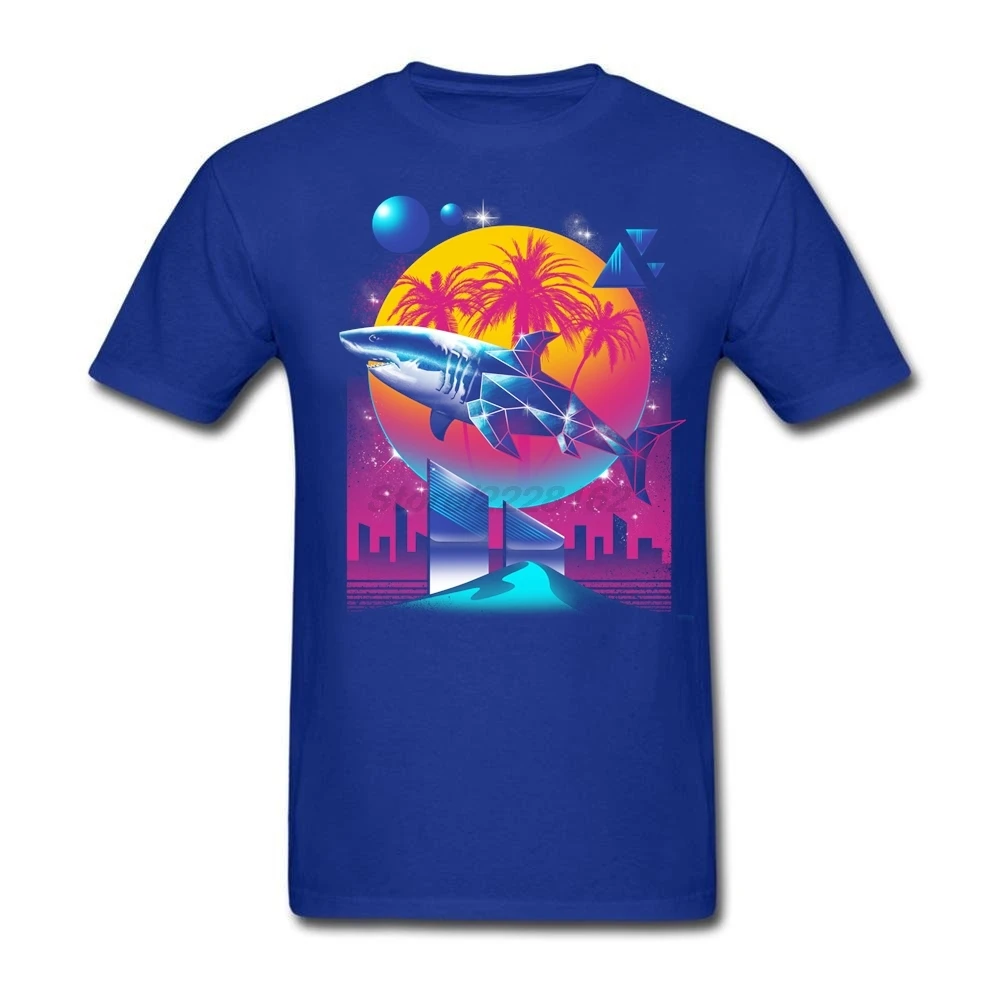 Rad Shark Men Casual Tshirt Own T-shirt Adult Tee Tops Print Natural 100% Cotton Round Neck Short Sleeve Fashion O-neck | Мужская одежда