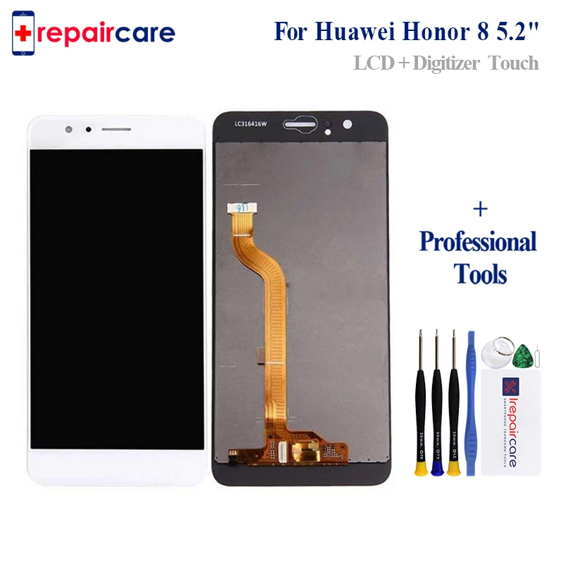 ЖК дисплей для Huawei Honor 8 сенсорный экран с дигитайзером 5 2 дюйма рамкой сменный FRD