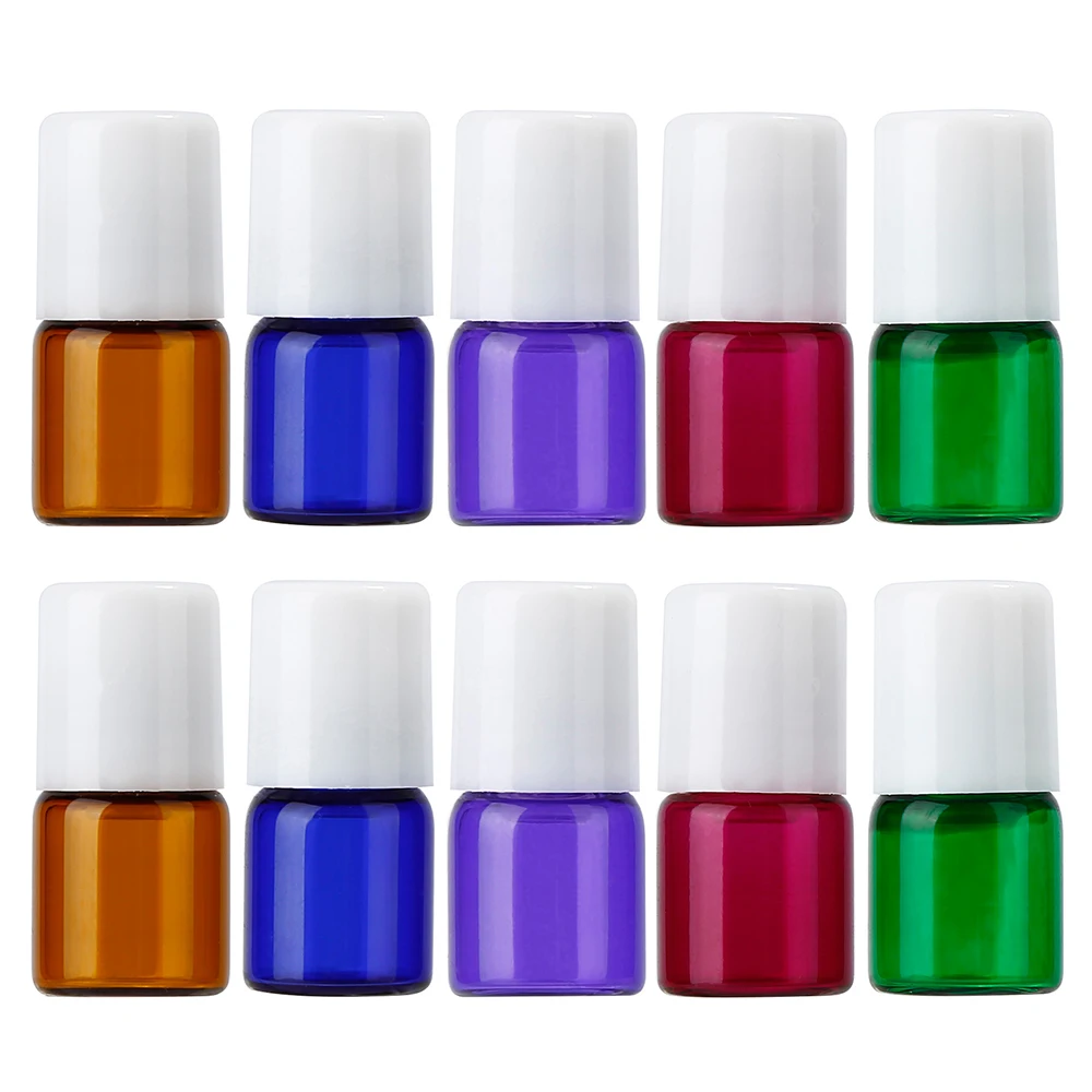 10 шт. 2 мл портативный рулон на бутылке фотоконтейнер с белым колпачком для