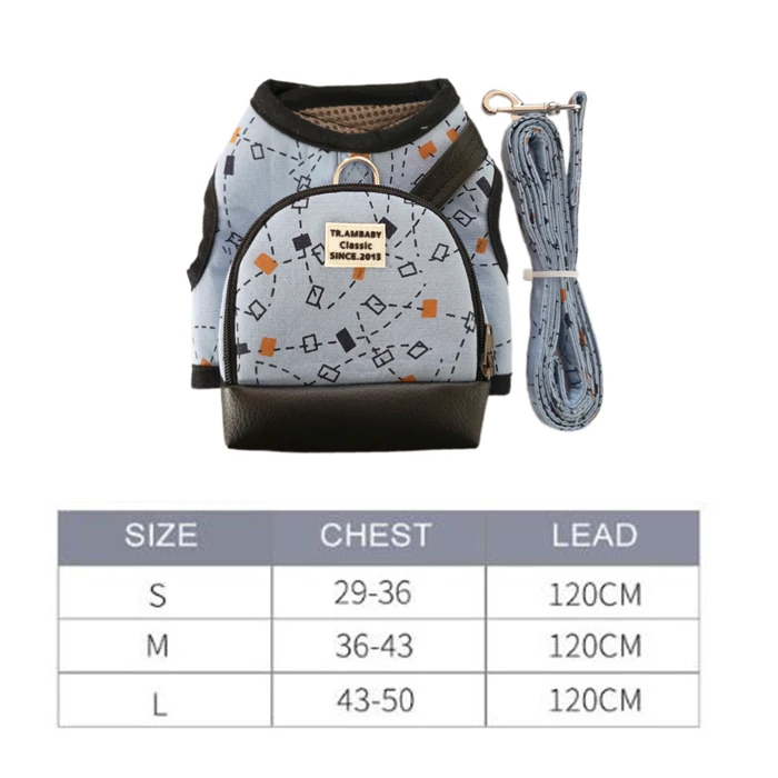 Blue Ambaby кошачий Ошейник Жгут Горячая распродажа! мягкий с воздухопроницаемой сеткой, с изображением собаки нагрудные ремни - Цвет: Blue