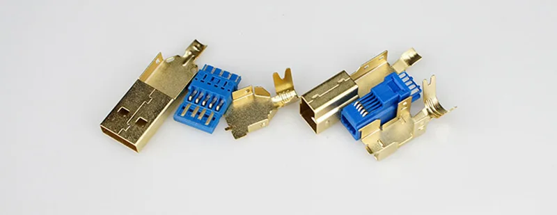 1 шт. позолоченный USB3.0 USB A USB B разъем джек хвост Sockect Разъем Порт Sockect для HiFi аудио оборудования DIY три части