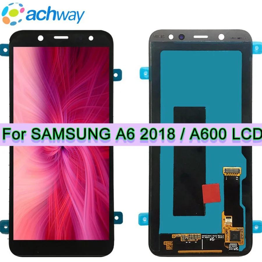 ЖК дисплей 2018 дюйма для Samsung Galaxy A6 A600F A600FN с сенсорным экраном и дигитайзером в