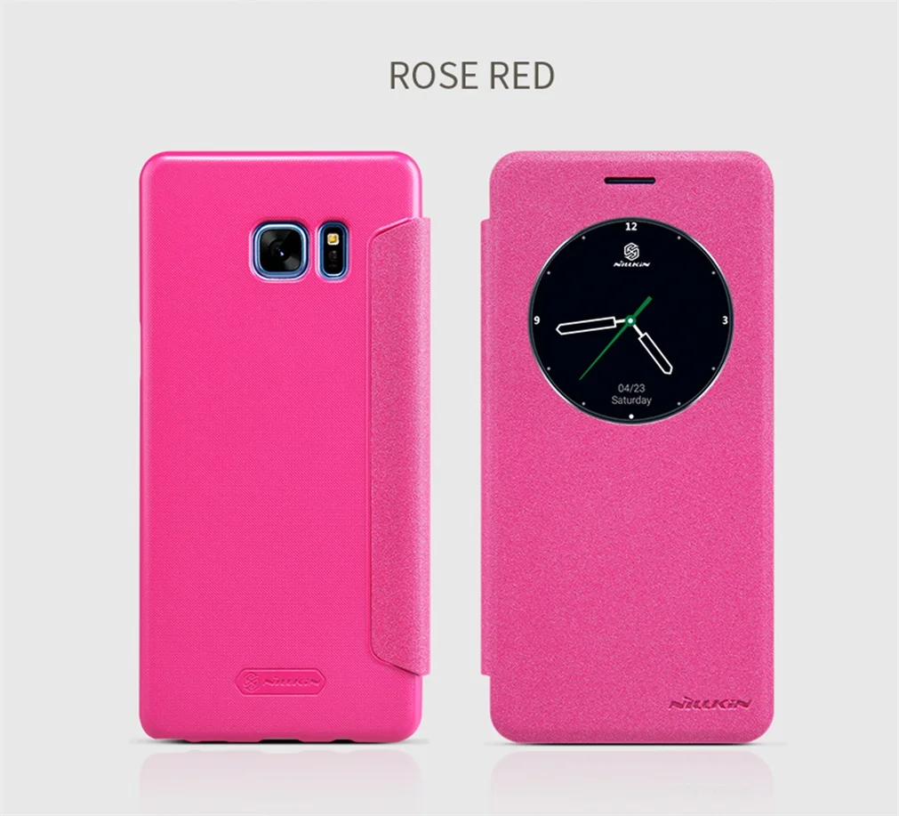Для samsung Galaxy Note FE(Fan Edition) чехол Nillkin Sparkle супер тонкий PU кожаный флип-чехол для samsung Note FE Smart Wake Up