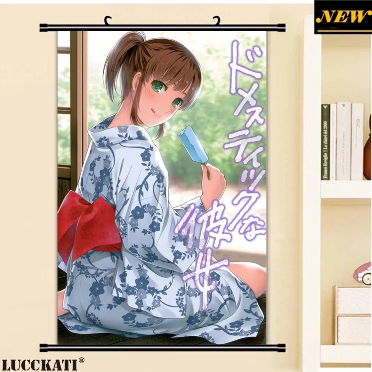40X60 см домашний na Kanojo задница бюстгальтер грудь держать голый сексуальный лоли комотик мультфильм аниме Настенная картина плакат прокрутки холст живопись