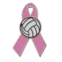 breast cancer awareness volleyball girl softball belly dancer basketball soccer golf ball pink ribbon lapel pins