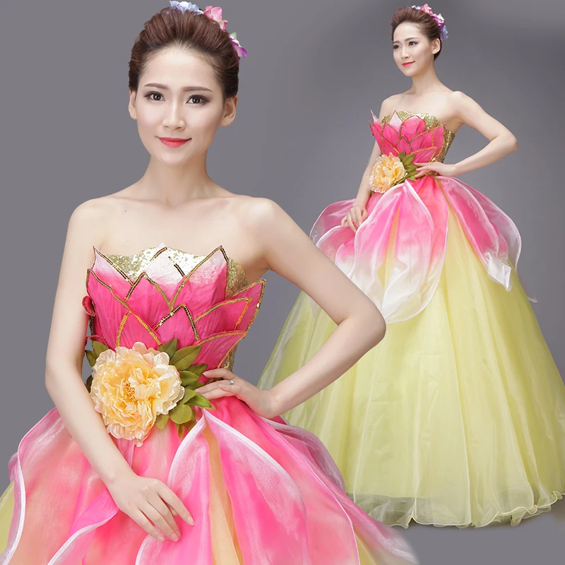 Новое платье для выступлений на сцене длинное вечернее студии Caesu|performance costume|stage