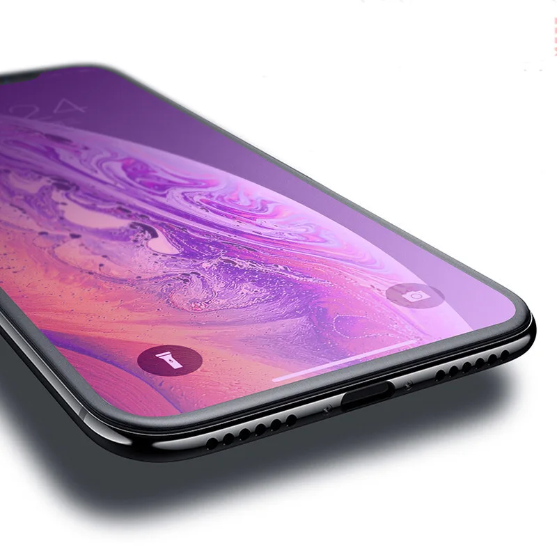 2.5D матовый анти синий отпечаток пальца закаленное стекло для Apple iPhone XS X 8 7 6 6s Plus
