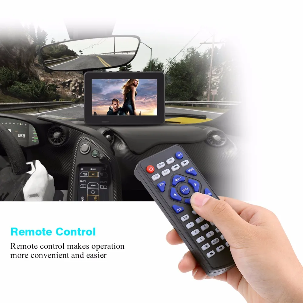 Телевидение Smart Tv Portatil Leadstar Atsc автомобильное Цифровое ТВ Fm Радио 7 дюймов 1080P Стерео Высокая чувствительность Цифровое ТВ телевидение
