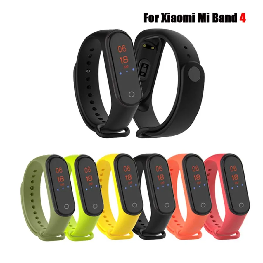 Ремешок для Mi Band 4 Браслет спортивный силиконовый ремешок Xiaomi аксессуары сменный