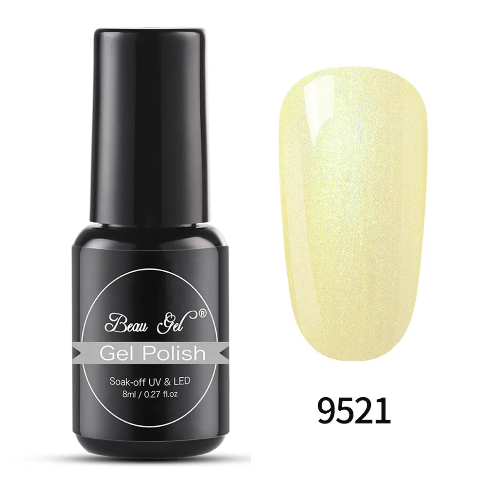 BKJ9521 Beau Gel 8ml Shell Mermaid UV Gel Varnish Pearl Shell UV LED Gel Polish Semi Permanent Hybrid Varnish Soak Off Gel Nail Polish - Цвет: BKJ9521