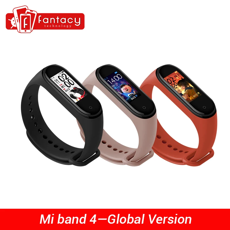 Глобальная версия Xiaomi mi Band 4 Smart mi band 4 водонепроницаемый пульсометр фитнес 135 мАч Bluetooth 5,0 0,9" AMOLED экран