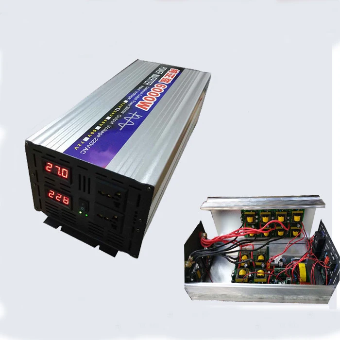 6000W 500 Вт-6000 Вт Пуро инвертор A Onda Sinusoidale DC12V-60 в на ac220в/110 В 50 Гц конвертер di Potenza усилитель на автоматический инвертор - Color: 6000W