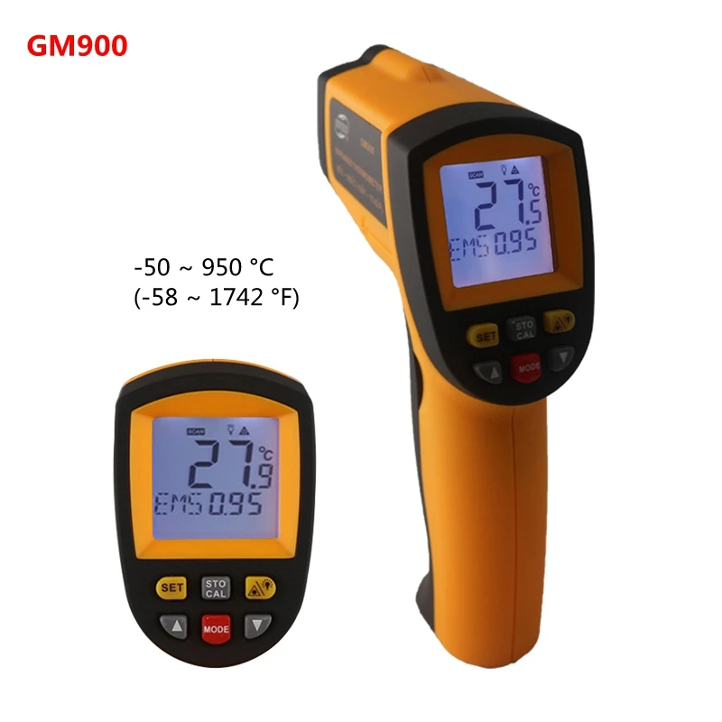 Цифровой термометр GS320 GM320 GM900 красной лазерной инфракрасный Бесконтактный ИК