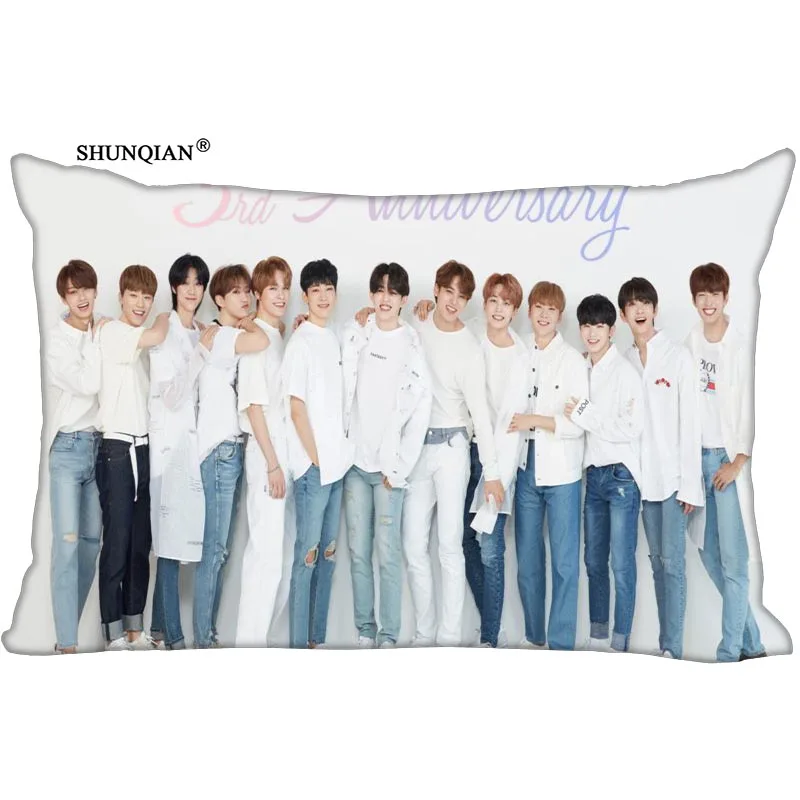 KPOP 17 печатная прямоугольная наволочка модная декоративная Двусторонняя атласное с узором Наволочка на заказ подарок вашему образу