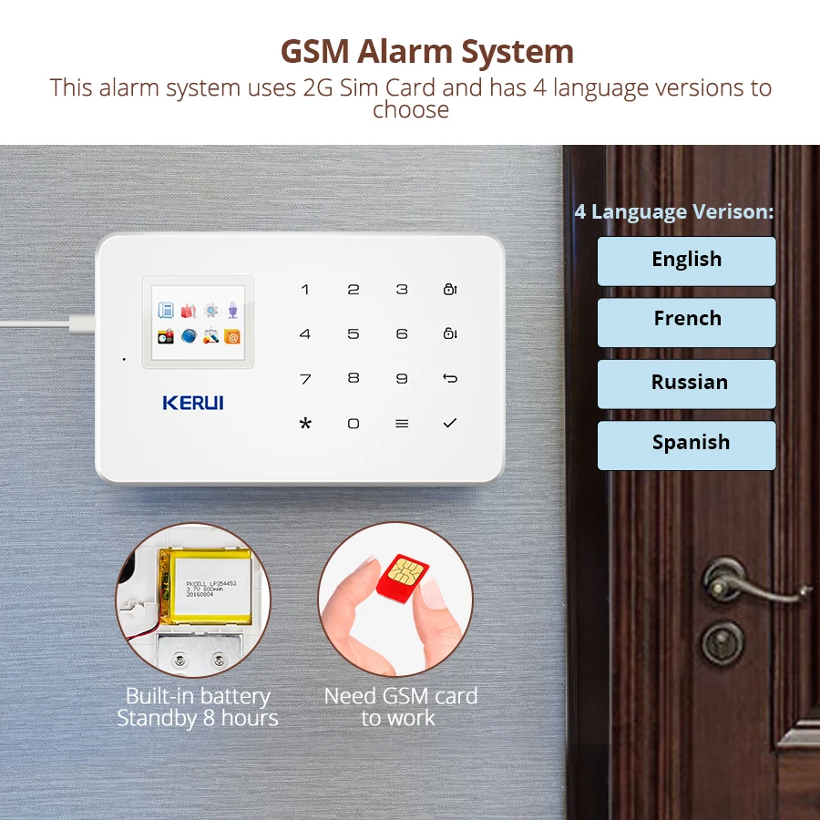 kerui g18 new gsm alarm system security app wireless home burglar alarm fire protection motion sensor security alarm diy kit free global shipping