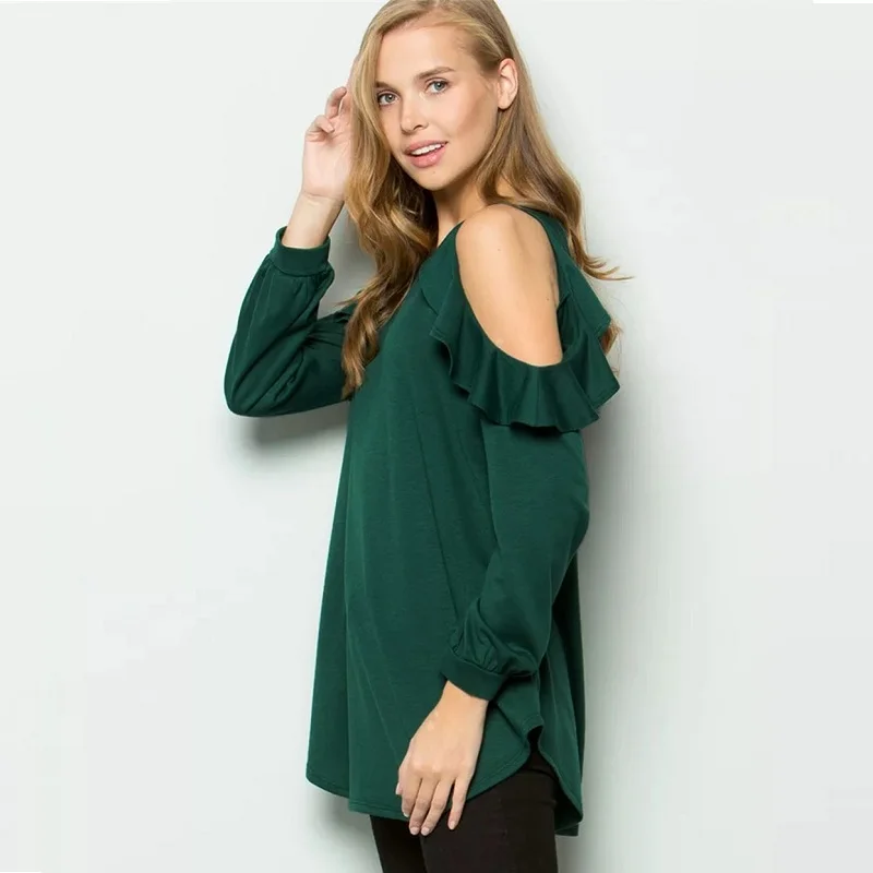 2019 весна свободные офисные женские футболки с длинным рукавом Хлопок О образным