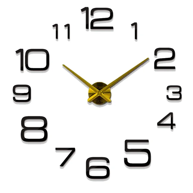 B number G dial Цифровые настенные часы «сделай сам» зеркальные наклейки украшение дома кварцевые иглы современный декоративный самоклеющийся большие настенные часы - Цвет: B number G dial