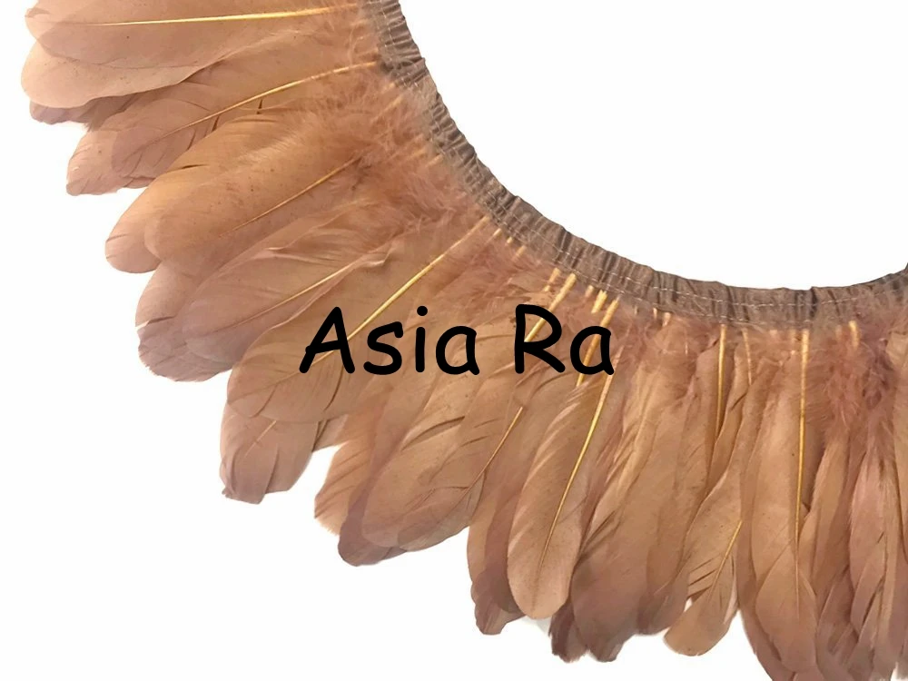 Гусиное перо 2 м/лот светло-коричневый 15-20 см Окрашенные гуси ленты/6-8 дюймов утка